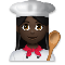 Woman Cook- Dark Skin Tone emoji on LG